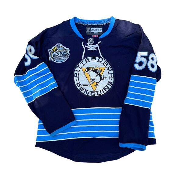 Kris Letang #58 Pittsburgh Penguins 2011 Winter Classic Jersey Reebok Size 52 - Picture 1 of 6